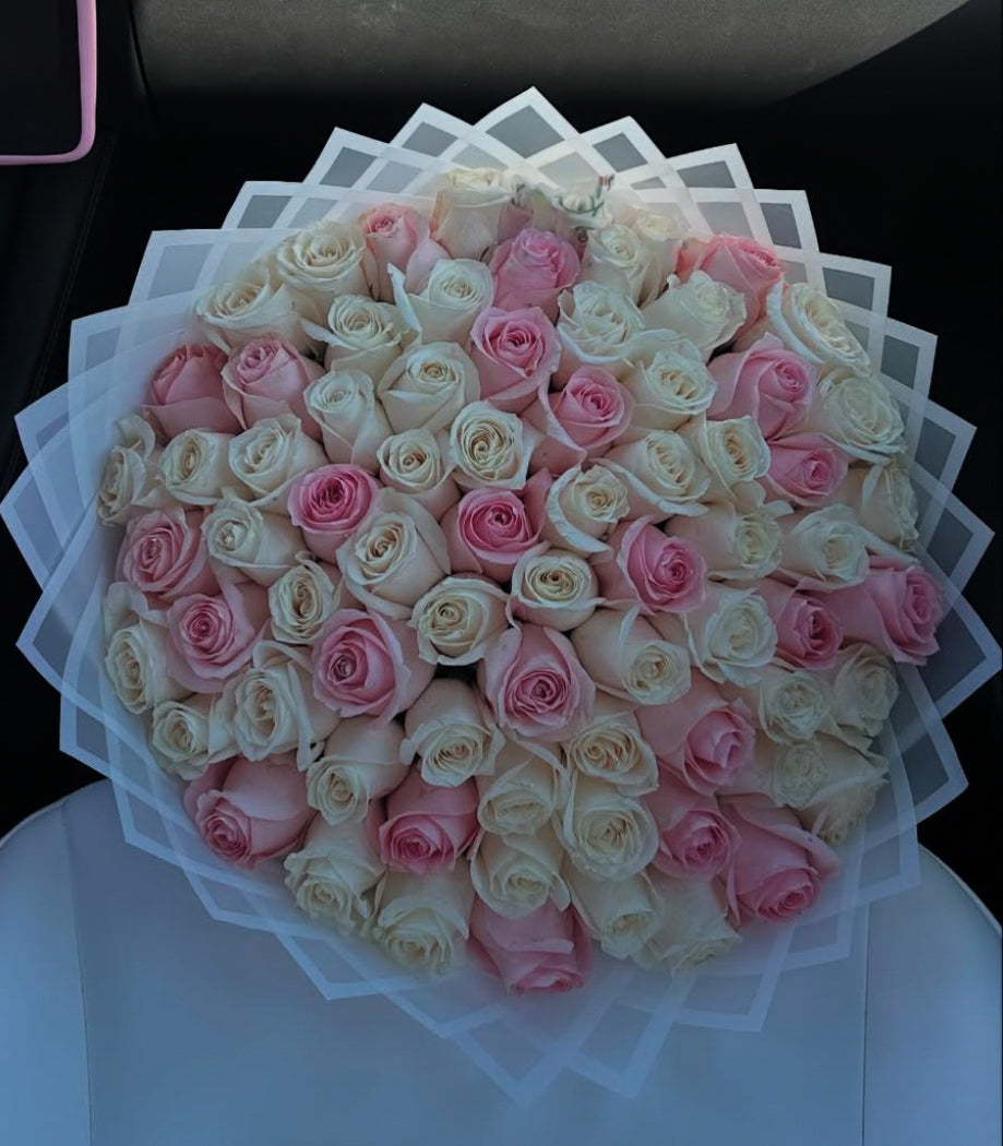 Hermosa Round Rose Bouquet – flowersnflour