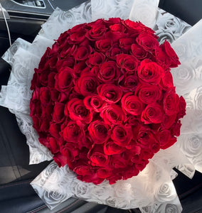 100 Red Roses Bouquet